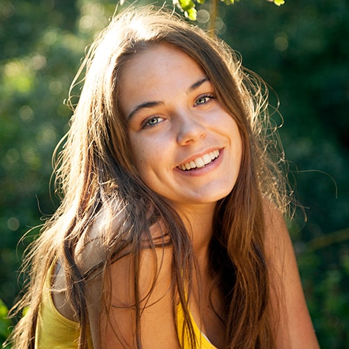 Woman smiling at Smile Arc Dental Group in San Diego, CA